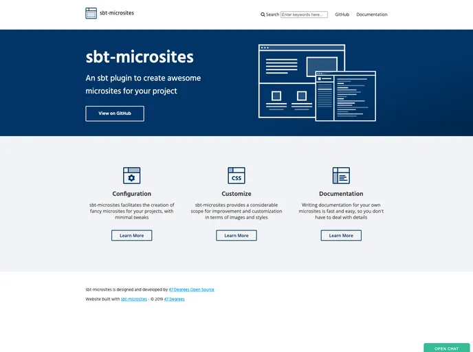 Sbt Microsites screenshot