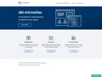 Sbt Microsites screenshot