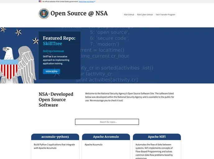 Nationalsecurityagency.github.io screenshot