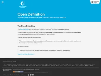 Opendefinition screenshot